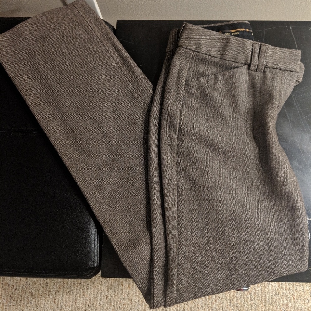 Brown Boot Cut Dress Pants